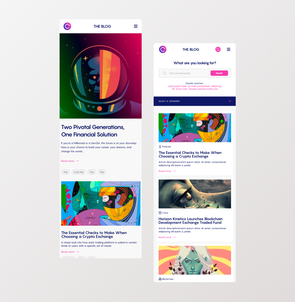 Mobile layouts
