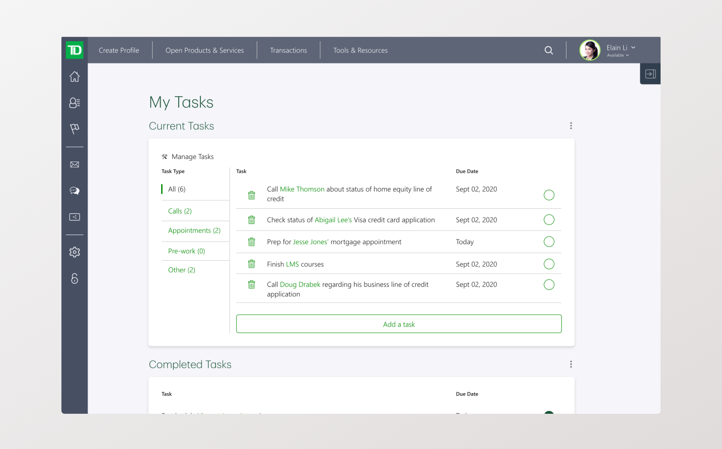TD Unity / My Tasks